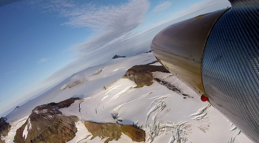 UAS approaching Makushin Volcano